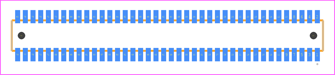 CLE-140-01-F-DV-A - SAMTEC PCB footprint - Other - Other - CLE-140-01-X-DV-A