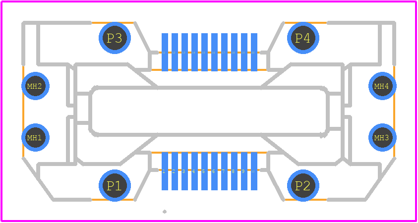 FX23-20P-0.5SV15(20) - Hirose PCB footprint - Other - Other - FX23-20P-0.5SV15(20)-2