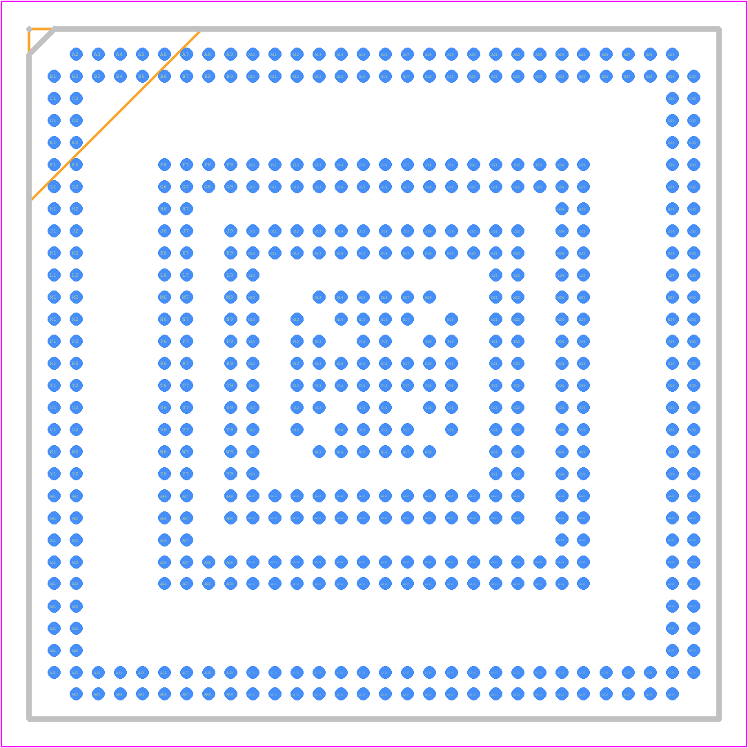 SPC5777MK0MVA8 - NXP PCB footprint - BGA - BGA - 512 TEPBGA