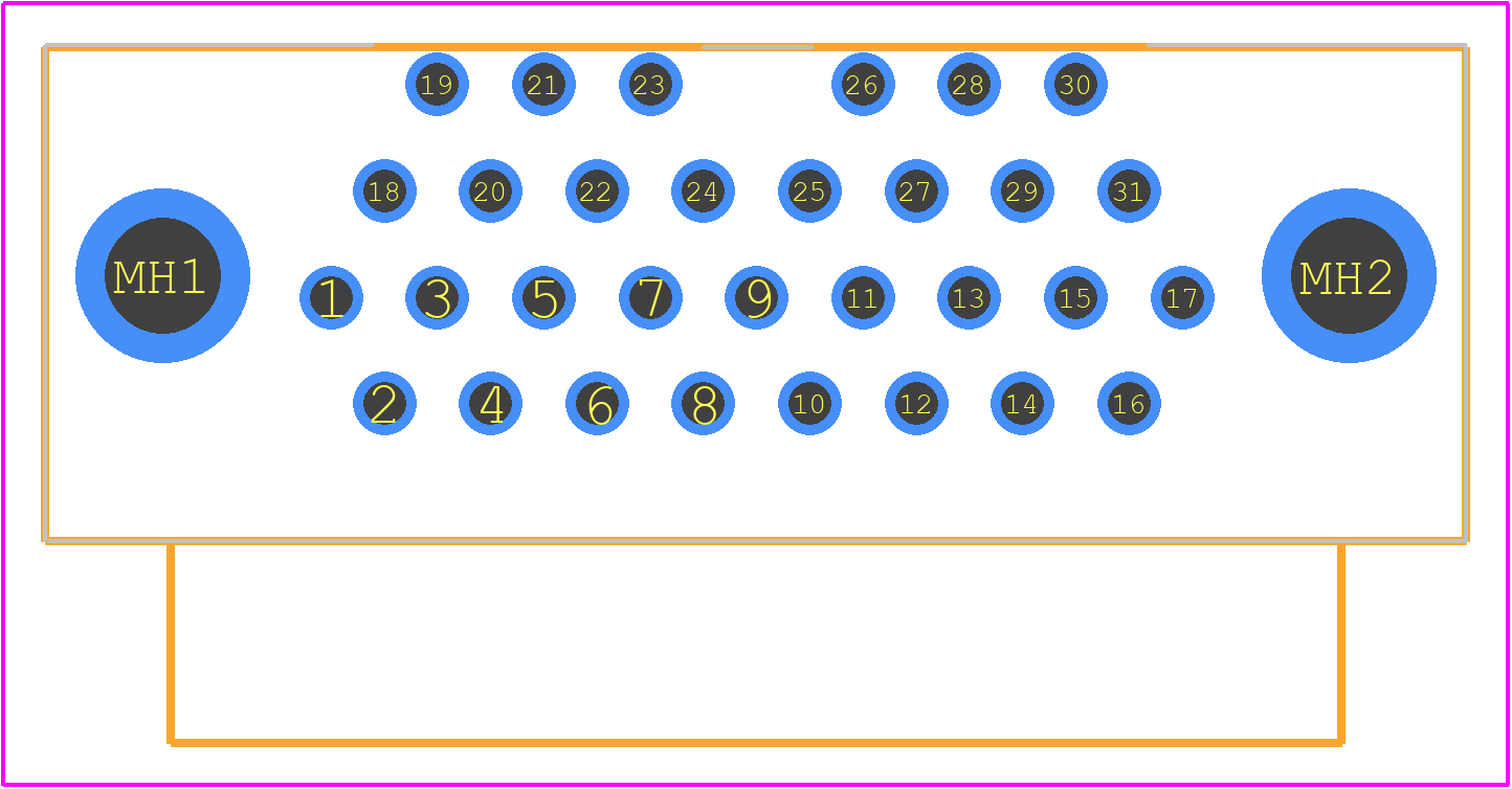 DCCM31PCBRPN - Cinch Connectivity Solutions PCB footprint - Other - Other - DCCM31PCBRPN-1