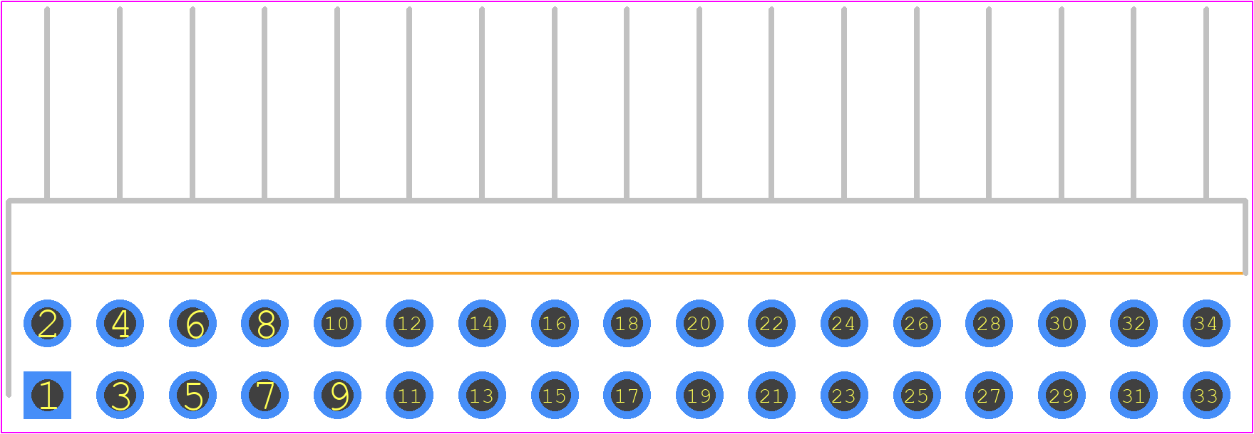 90122-0777 - Molex PCB footprint - Header, Unshrouded - Right Angle PTH Pin - Header, Unshrouded - Right Angle PTH Pin - 90122-0777