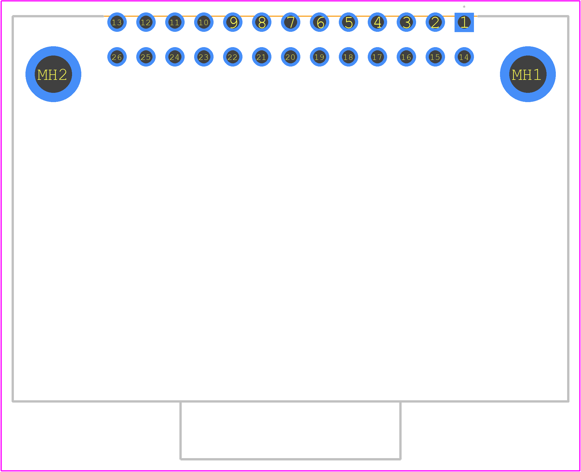 MX23A26NF3 - JAE PCB footprint - Other - Other - MX23A26NF3-1