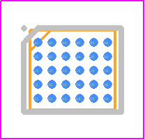 ST25R3912-AWLT - STMicroelectronics PCB footprint - BGA - BGA - WLCSP30