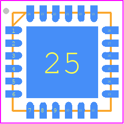 MP6500GU-Z - Monolithic Power Systems (MPS) PCB footprint - Quad Flat No-Lead - Quad Flat No-Lead - QFN-24 (5mmx5mm)