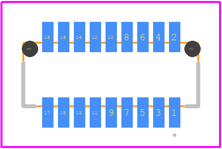 52465-1870 - Molex PCB footprint - Other - Other - 52465-1870-2