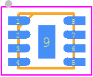 EQY-10-63+ - Mini-Circuits PCB footprint - Small Outline No-lead - Small Outline No-lead - MC1631-1