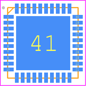 8T49N240-033NLGI# - Renesas Electronics PCB footprint - Quad Flat No-Lead - Quad Flat No-Lead - NLG40