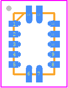 MP8124GD-Z - Monolithic Power Systems (MPS) PCB footprint - Quad Flat No-Lead - Quad Flat No-Lead - QFN-14 (2mmx3mm)