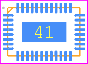 GS12281-INTE3 - SEMTECH PCB footprint - Quad Flat No-Lead - Quad Flat No-Lead - QFN40