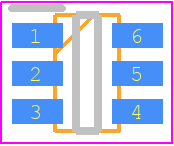 LM3405XMKX - Texas Instruments PCB footprint - SOT23 (6-Pin) - SOT23 (6-Pin) - DDC (R-PDSO-G6)