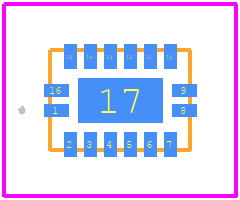 74FST3257MN2TWG - onsemi PCB footprint - Other - Other - QFN16, 2.5x3.5, 0.5P CASE 485AW−01 ISSUE O