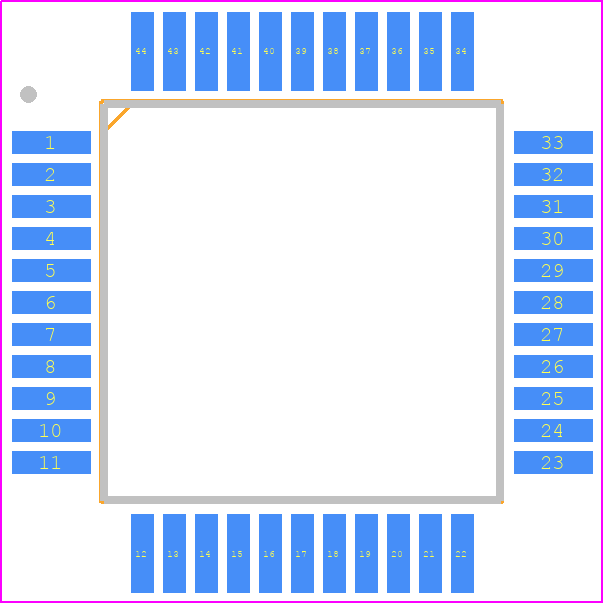 TM1629 - TITAN PCB footprint - Quad Flat Packages - Quad Flat Packages - TM1629