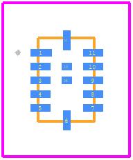 MP2321GD-Z - Monolithic Power Systems (MPS) PCB footprint - Other - Other - QFN-14 (2mmX3MM) _2024
