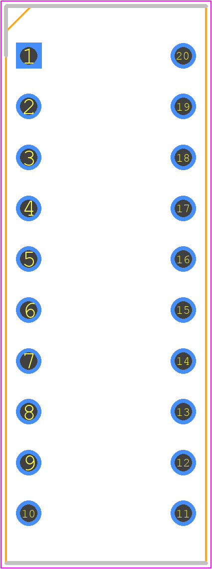 194-10MST - CTS PCB footprint - Dual-In-Line Sockets - Dual-In-Line Sockets - 194-10MST