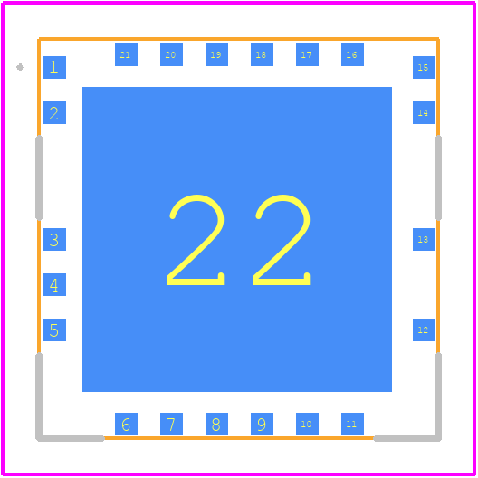 RFAM3620TR7 - Qorvo PCB footprint - Other - Other - 21 pin, 11.0 mm x 11.0 mm x 1.375 mm package_2025-3