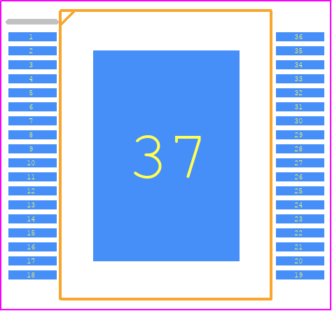 VND5E008AY-E - STMicroelectronics PCB footprint - Small Outline Packages - Small Outline Packages - PowerSSO 36(H=2.47mm)