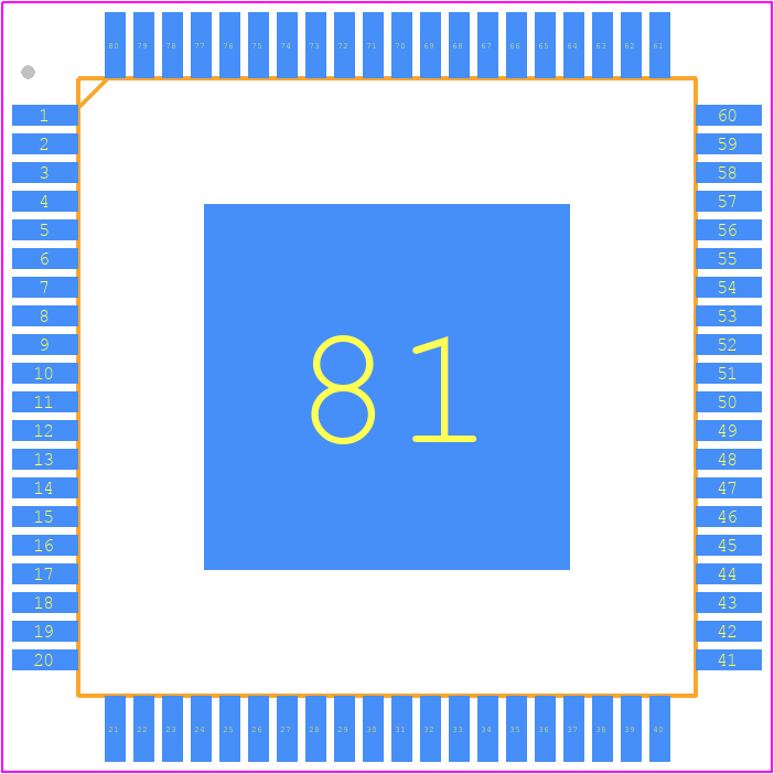L9300TD80T - STMicroelectronics PCB footprint - Quad Flat Packages - Quad Flat Packages - L9300TD80T