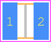 1111C181FP102X - Passive Plus Inc. PCB footprint - Capacitor Chip Non-polarised - Capacitor Chip Non-polarised - 1111C181FP102X