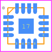 DG408LEDN-T1-GE4 - Vishay PCB footprint - Quad Flat No-Lead - Quad Flat No-Lead - QFN-16 Lead (3 x 3)