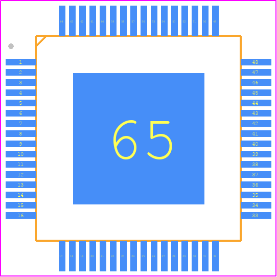 L9945 - STMicroelectronics PCB footprint - Quad Flat Packages - Quad Flat Packages - TQFP64_1