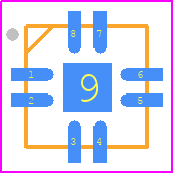 DGD0590AFU-7 - Diodes Incorporated PCB footprint - Quad Flat No-Lead - Quad Flat No-Lead - V-QFN3030-8 (Type TH)-+-