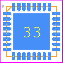 XLF-641M+ - Mini-Circuits PCB footprint - Quad Flat No-Lead - Quad Flat No-Lead - XLF-641M+-+