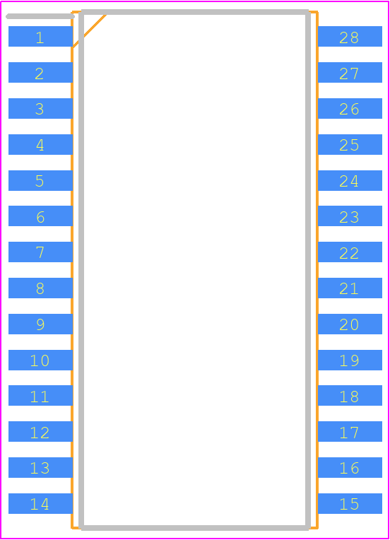 AT45DB161B-RI - Microchip PCB footprint - Small Outline Packages - Small Outline Packages - 28R-SOIC