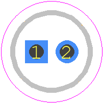 EEA-GA1H3R3B - Panasonic PCB footprint - Capacitor, Polarized Radial Diameter - Capacitor, Polarized Radial Diameter - 4*7