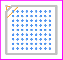 STM32L562MEY6QTR - STMicroelectronics PCB footprint - BGA - BGA - WLCSP81 is a 81-ball, 4.36 x 4.07 mm, 0.4 mm pitch