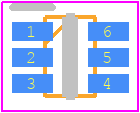 BGM1013 - NXP PCB footprint - SOT23 (6-Pin) - SOT23 (6-Pin) - Package outline SOT363 (SC-88)