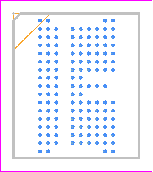 IS43LD32640B-18BL - Integrated Silicon Solution Inc. PCB footprint - BGA - BGA - 134L 10x11.5x1.1 TF-BGA