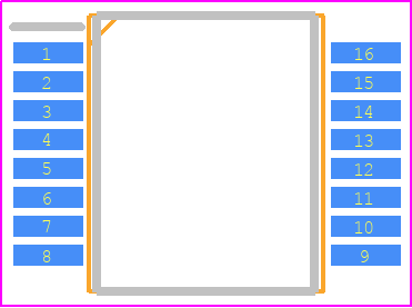 ZSC31050FAG1-T - Renesas Electronics PCB footprint - Small Outline Packages - Small Outline Packages - PYG16