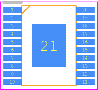 TPS55165QPWPTQ1 - Texas Instruments PCB footprint - Small Outline Packages - Small Outline Packages - PWP0020U