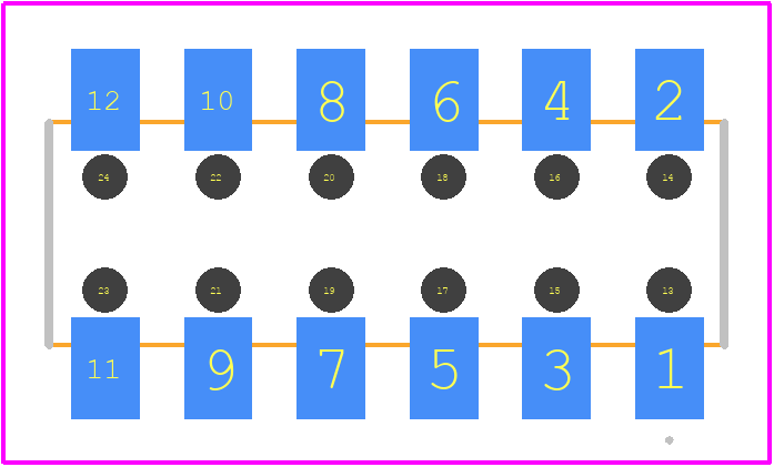 147105-6 - TE Connectivity PCB footprint - Other - Other - 147105-6-2