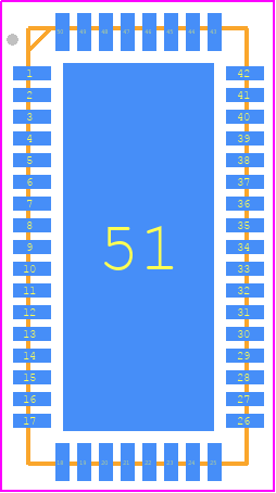 NLHV18T3244 - onsemi PCB footprint - Quad Flat No-Lead - Quad Flat No-Lead - qfn50