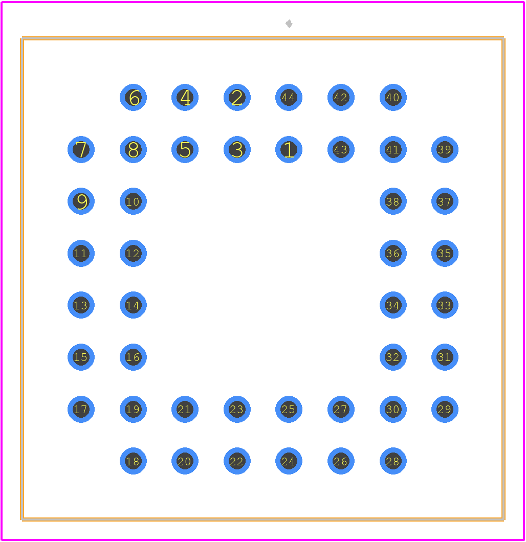 PX-44LCC - Kycon PCB footprint - Other - Other - PX-44LCC-4