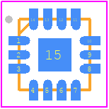 MIC23099YFT-T5 - Microchip PCB footprint - Quad Flat No-Lead - Quad Flat No-Lead - 14-PIN 2.5MM*2.5MM*0.55MM Thin QFN