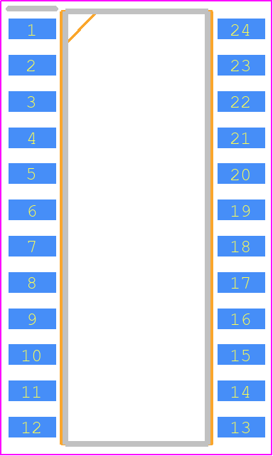 CXA1645M - Sony PCB footprint - Small Outline Packages - Small Outline Packages - 24PIN SOP (PLASTIC)