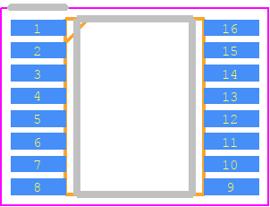 TPD7S019-65DBQR - Texas Instruments PCB footprint - Small Outline Packages - Small Outline Packages - DBQ (R-PDSO-G16)