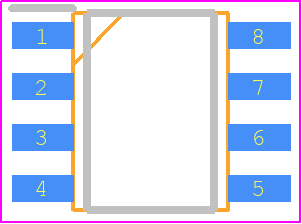 UC2845D8G4 - Texas Instruments PCB footprint - Small Outline Packages - Small Outline Packages - D0008A
