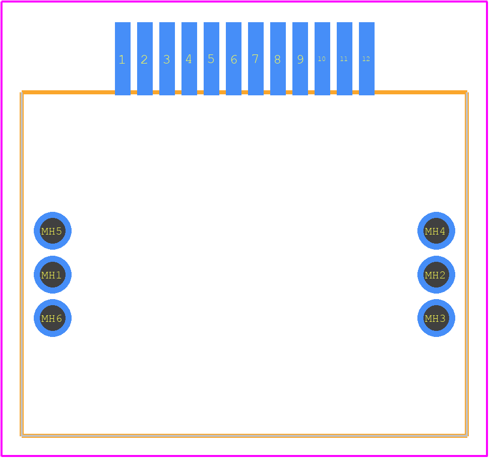 GT25-12DP-2.2H - Hirose PCB footprint - Other - Other - GT25-12DP-2.2H-1