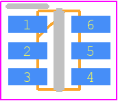 SP-2C+ - Mini-Circuits PCB footprint - SOT23 (6-Pin) - SOT23 (6-Pin) - SP-2C+