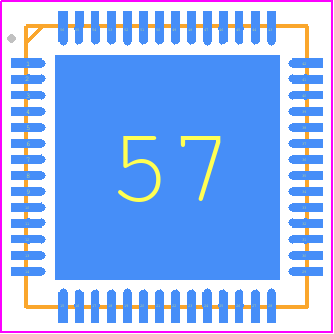 P9038-0NDGI8 - Renesas Electronics PCB footprint - Quad Flat No-Lead - Quad Flat No-Lead - NDG56