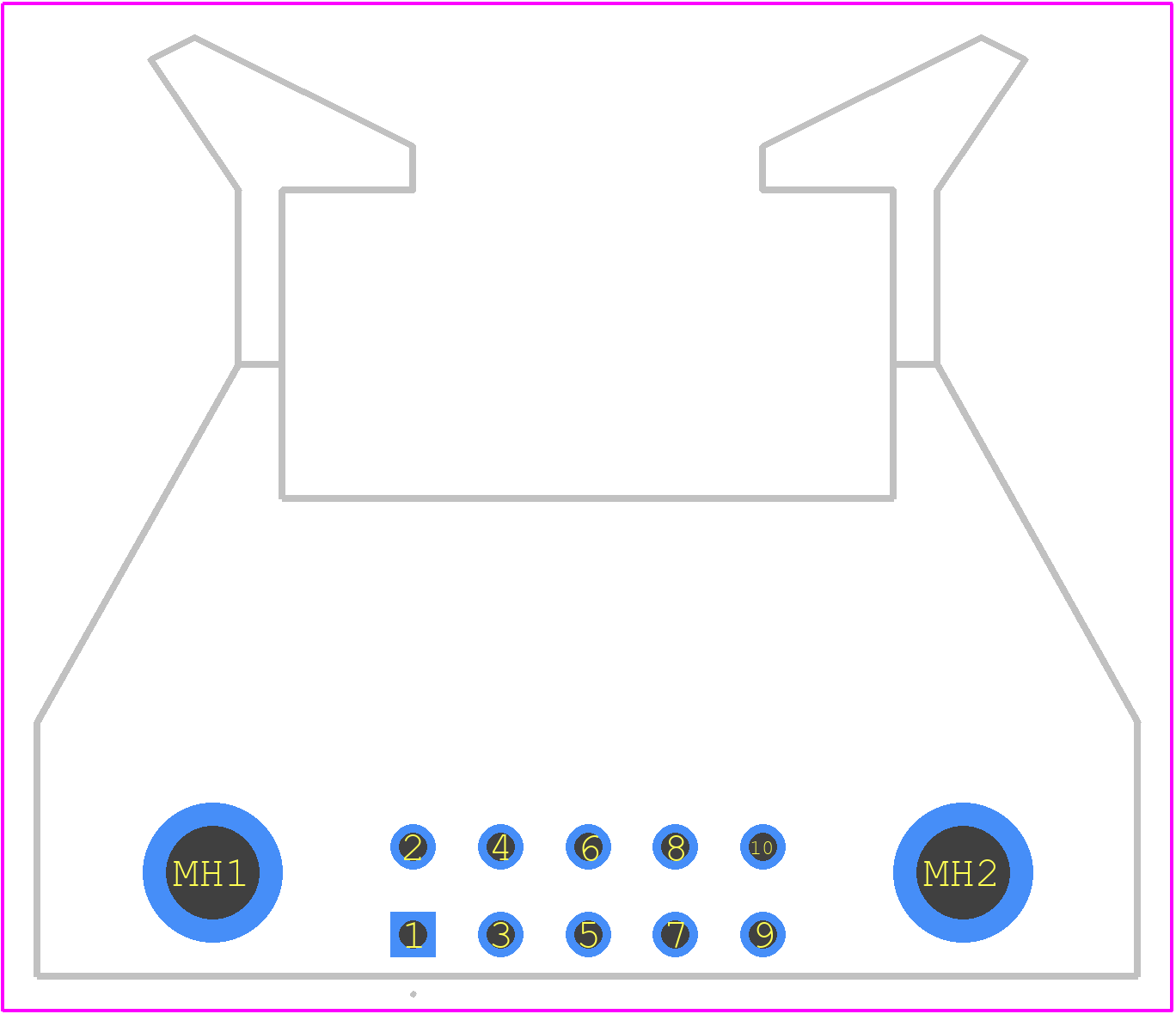 HIF3BA-10PA-2.54DS(81) - Hirose PCB footprint - Other - Other - HIF3BA-10PA-2.54DS(81)-3