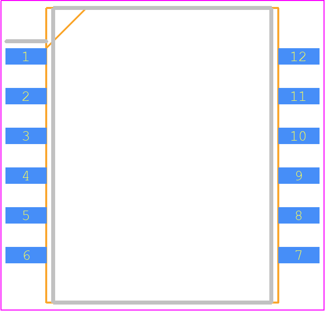 SM91509AL-E - Bourns PCB footprint - Small Outline Packages - Small Outline Packages - 12-PIN SMD