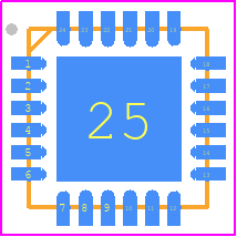 IS31FL3218-QFLS2-TR - Lumissil Microsystems PCB footprint - Quad Flat No-Lead - Quad Flat No-Lead - QFN-24_2022