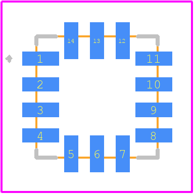 ADXL356CEZ - Analog Devices PCB footprint - Other - Other - E-14-1