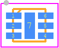 DMF05LCFLP-7 - Diodes Incorporated PCB footprint - Small Outline No-lead - Small Outline No-lead - DMF05LCFLP-7