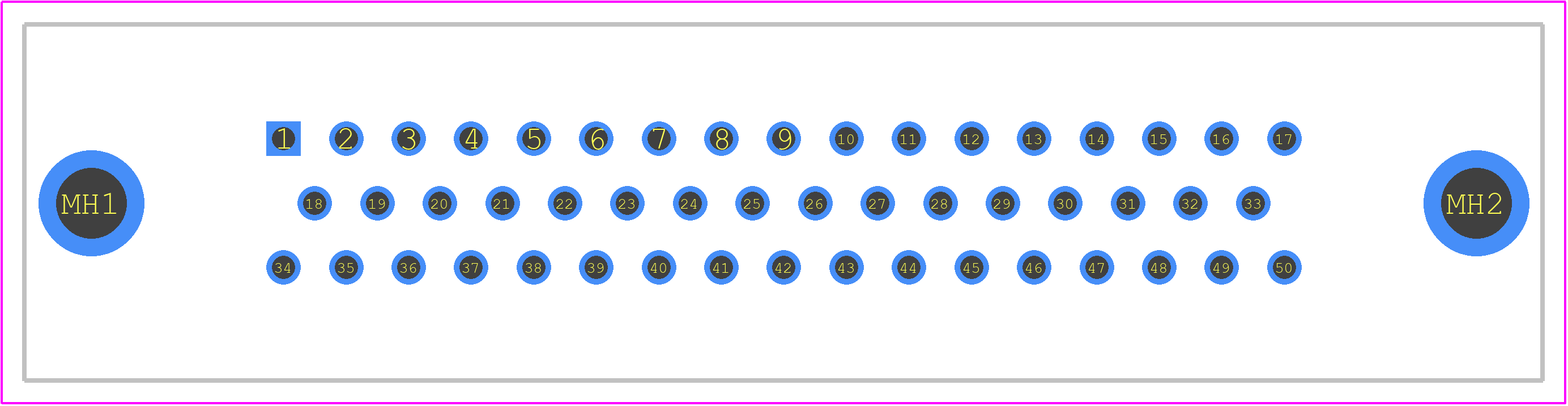 09665216702 - HARTING PCB footprint - Other - Other - 09665216702-3