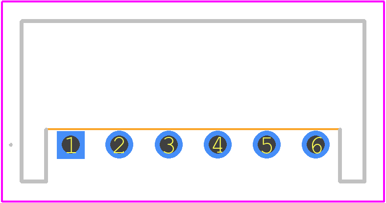440053-6 - TE Connectivity PCB footprint - Other - Other - 440053-6-2